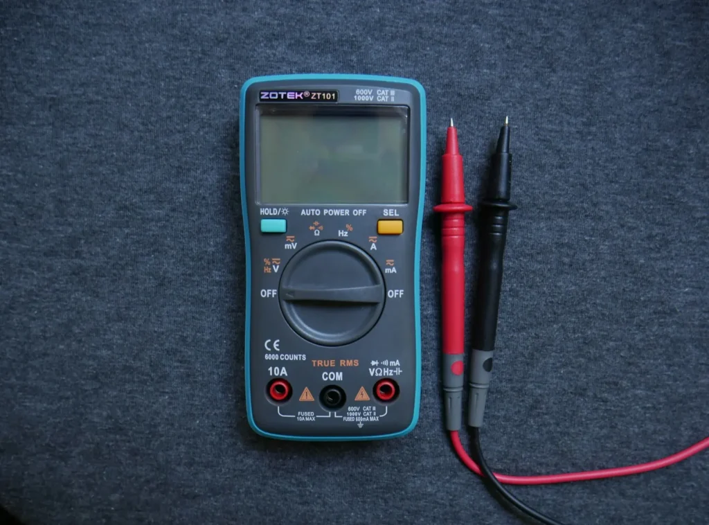 Digital multimeter used for electrical fault finding
