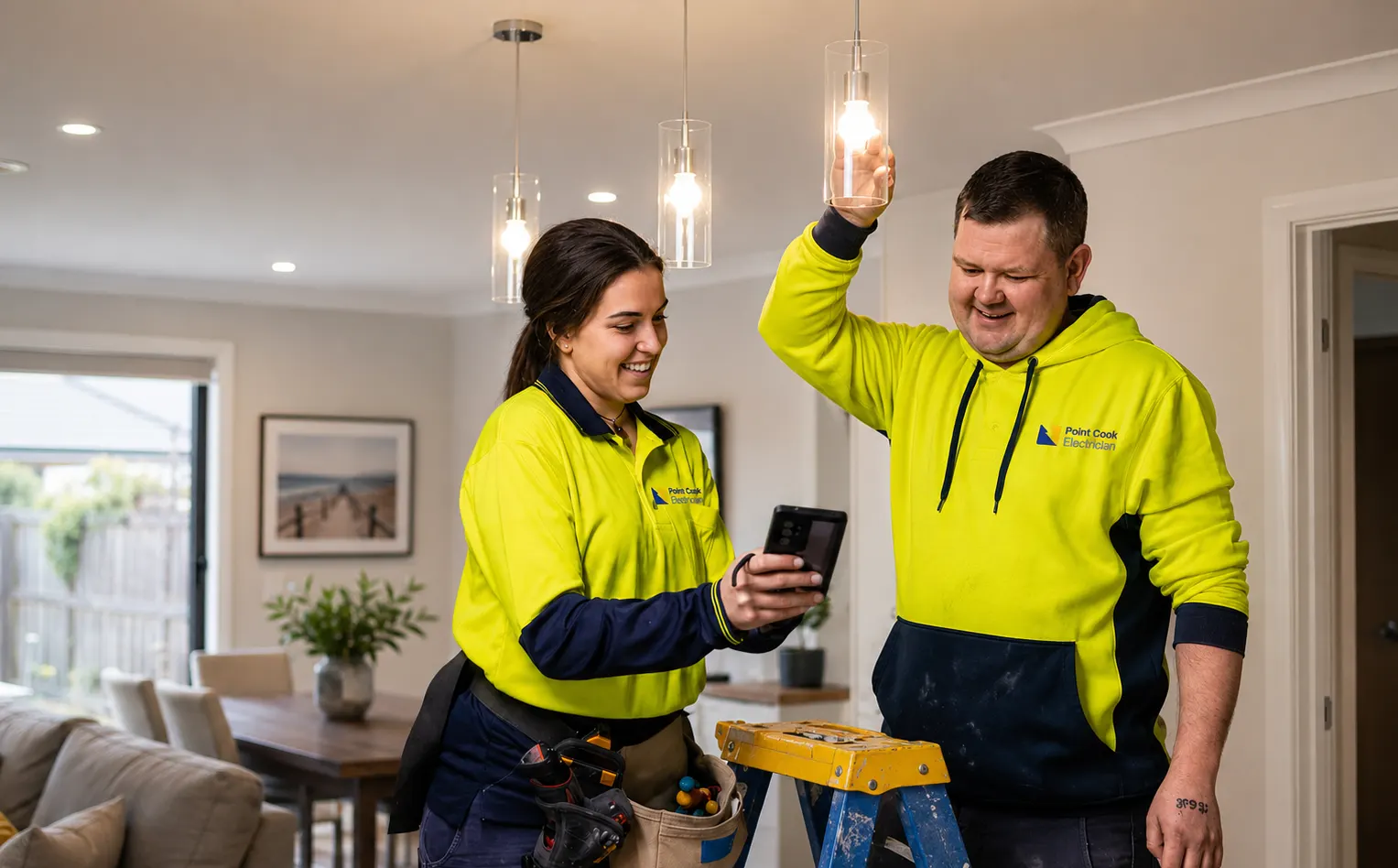 Two Point Cook Electrician electricians in a client’s living room